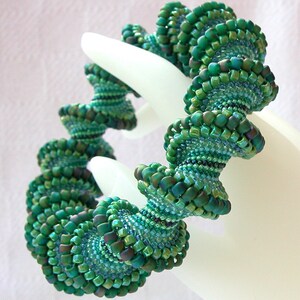 Pattern Only Spiral Peyote Pattern for My Going Green Cellini Bracelet image 3