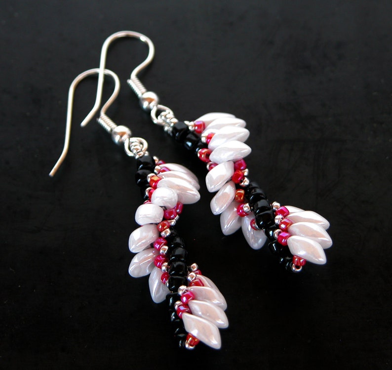 Beading Tutorial Dragon Wings Bracelet and Earrings Pattern image 3