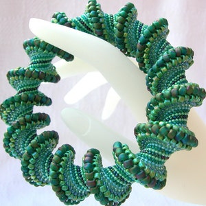 Pattern Only Spiral Peyote Pattern for My Going Green Cellini Bracelet image 2
