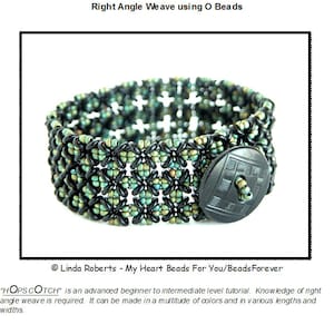 Beading Tutorial Hopscotch Bracelet Right Angle Weave O beads image 2