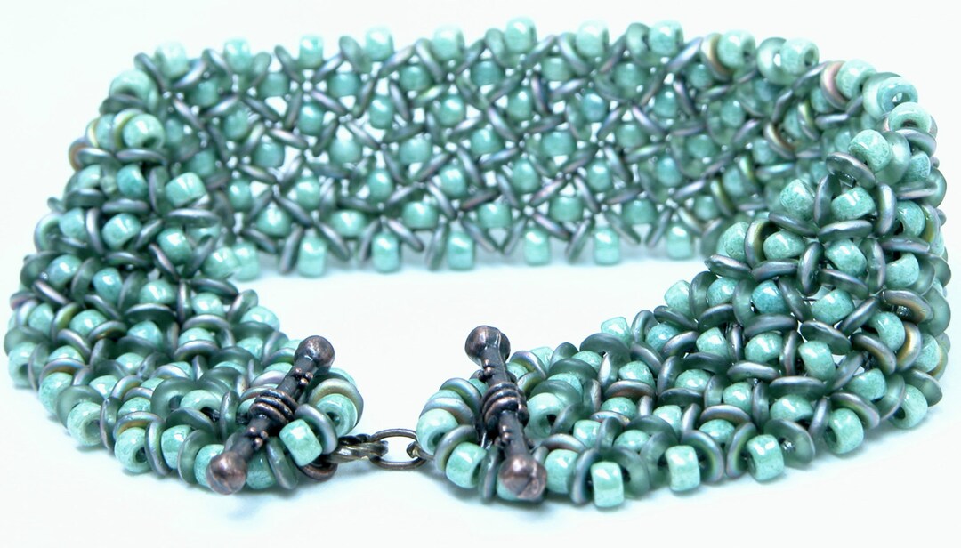 Beading Tutorial basketweave Bracelet Right Angle Weave Etsy