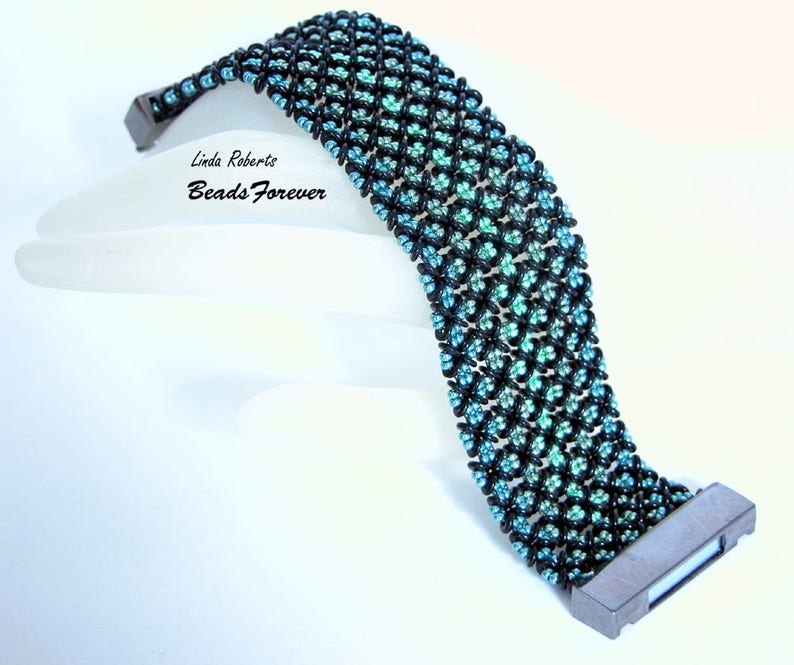 Beading Tutorial Hopscotch Bracelet Right Angle Weave O beads image 8