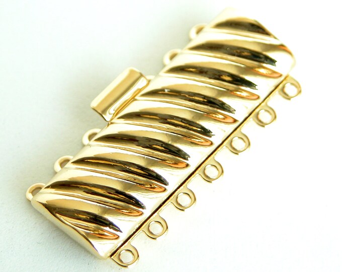 CLSP58GP Elegant Elements Gold Plated Nickel Free 7 Strand Clasp Etsy