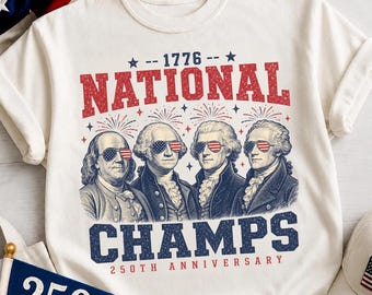 1776 National Champs Shirt, Vintage Washington Tee, Funny Founding Fathers T-Shirt, Patriotic Sports Parody 250th Anniversary Top