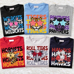 Custom Preppy Mascot Shirt, Cheer Team Mascot Game Day, Booster High School Mascot, Favorite Team Mascot Shirt, City Spirit Mascot Shirt