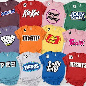 Family Halloween Costume Shirts, Chocolate Group Halloween Party Tee, Costumes Halloween Candy Group Chocolate Shirt, Matching Family Tshirt