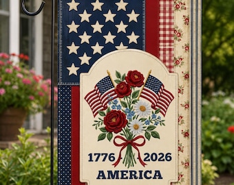 4th of July flag, patriotic flag, red white and blue flag, 4th of July garden flag, 4th of July decoration, summer garden flag, summer flag