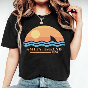 Amity Island Swim Shirt, Jaws Movie Shirt, Great White Shark Shirt, Amity Island Beach Tee, Ocean Lover, Jaws Amity 1975 Shirt, Amity Island