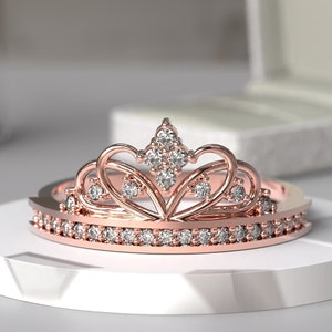 Crown promise rings for her sale
