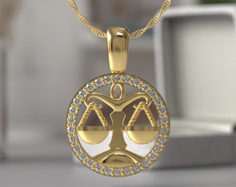 14k Gold Lady Justice Necklace, Personalized Lady Justice Pendant, Lawyer Graduation Necklace, Lawyer Necklace Charm, Attorney in Law Gift