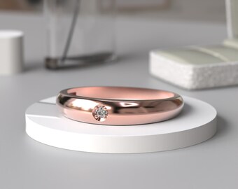 Minimalist Dome Ring, Rose Gold Ring, Chunky Ring, Statement Ring, Signet Ring, Dainty Ring, Minimalist Ring, Stackable Ring, Gift for Her