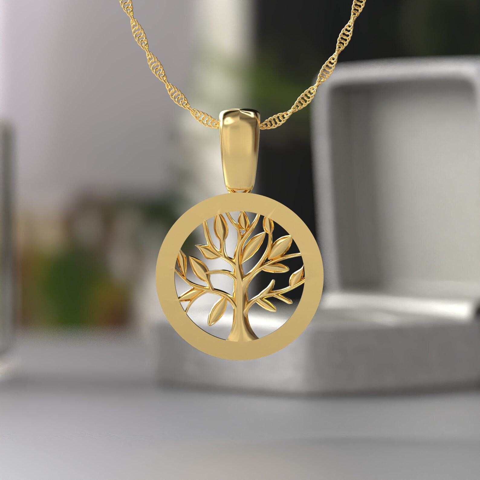 925 Sterling Silver Tree of Life Charm Pendant, Dainty Tree of Life ...