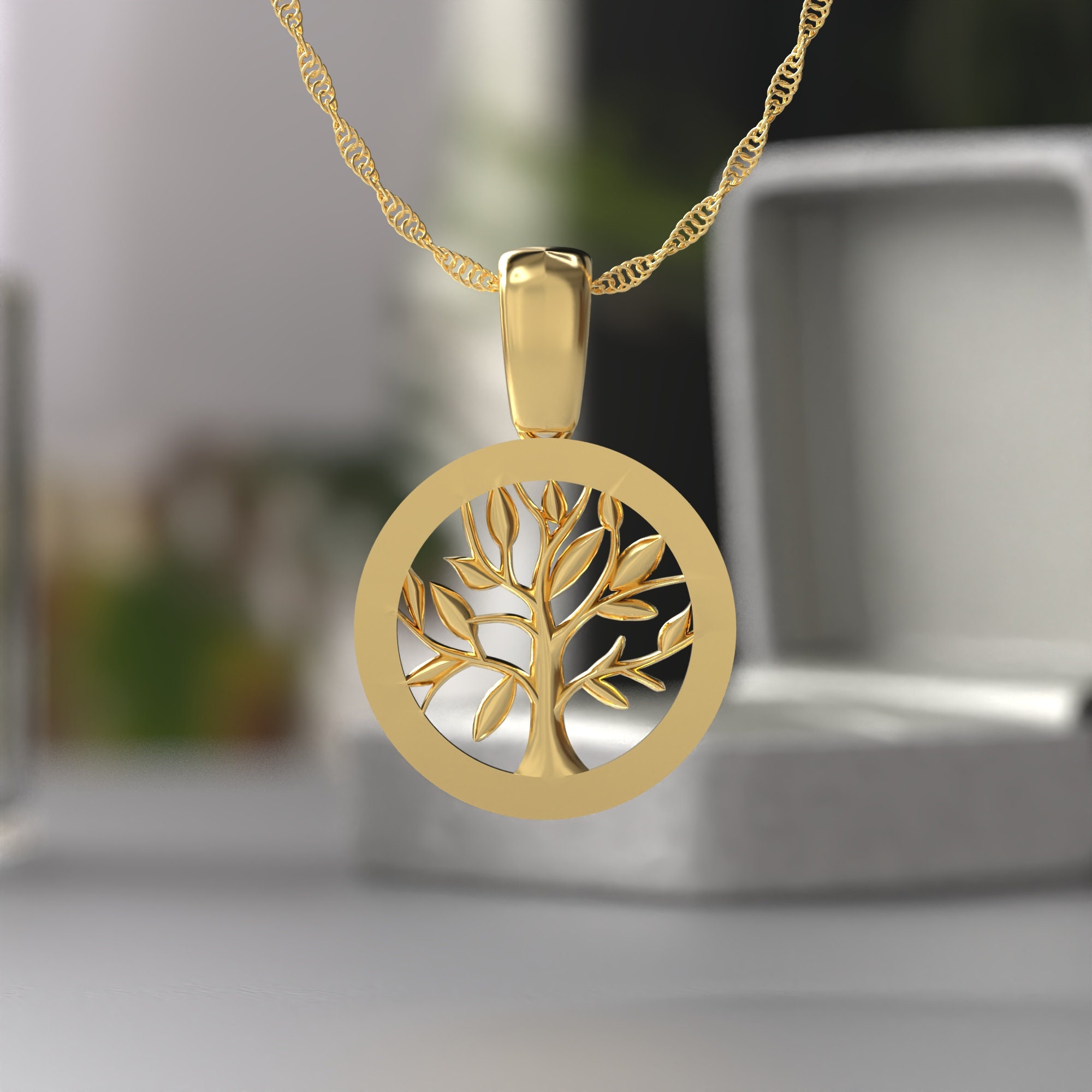 925 Sterling Silver Tree of Life Charm Pendant, Dainty Tree of Life ...