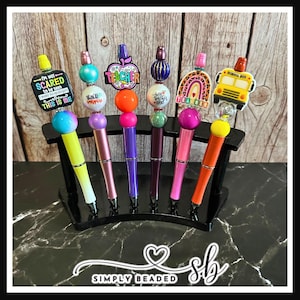 Stylos à bille pour enseignants • Cadeaux pour la rentrée • Stylos à bille pour enseignants • Cadeau de remerciement pour enseignant • Simplement perlé
