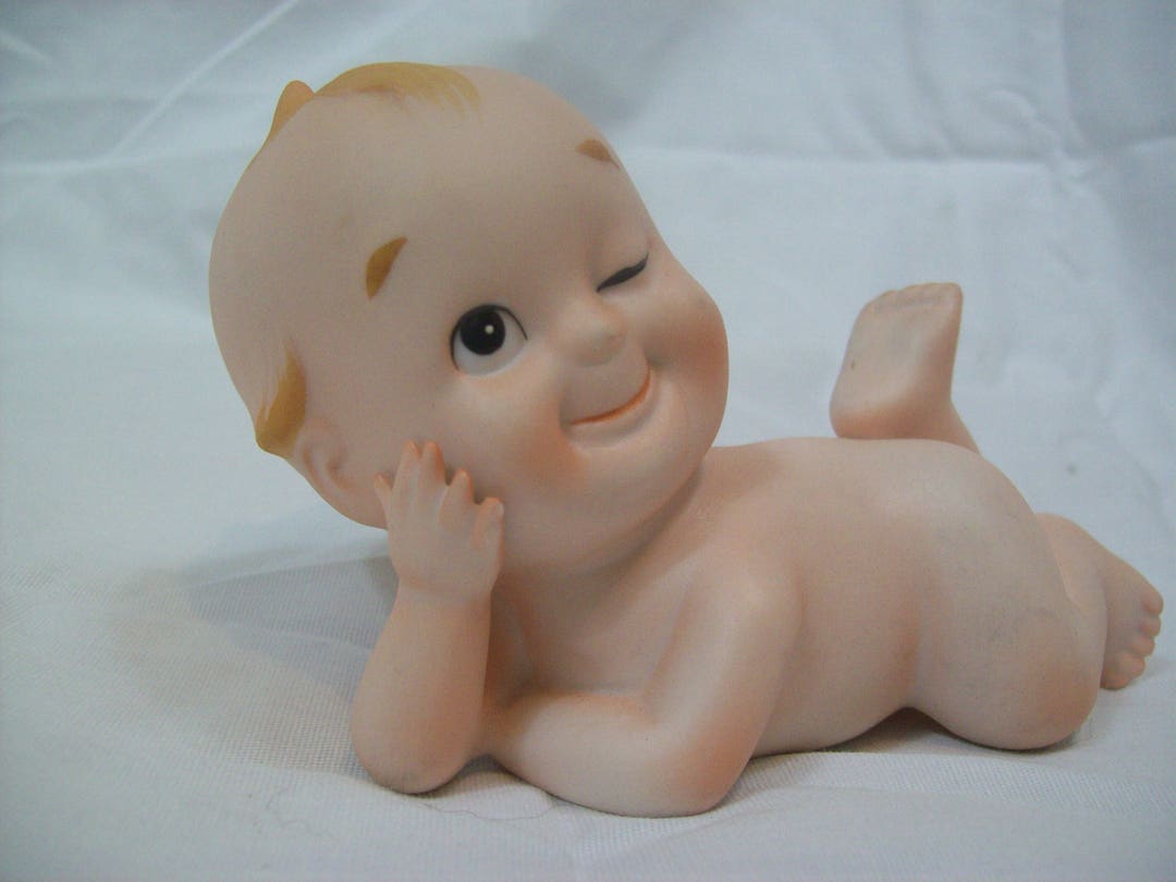 Winking Eye Kewpie Doll Doll on Tummy Vintage Happy Kewpie - Etsy