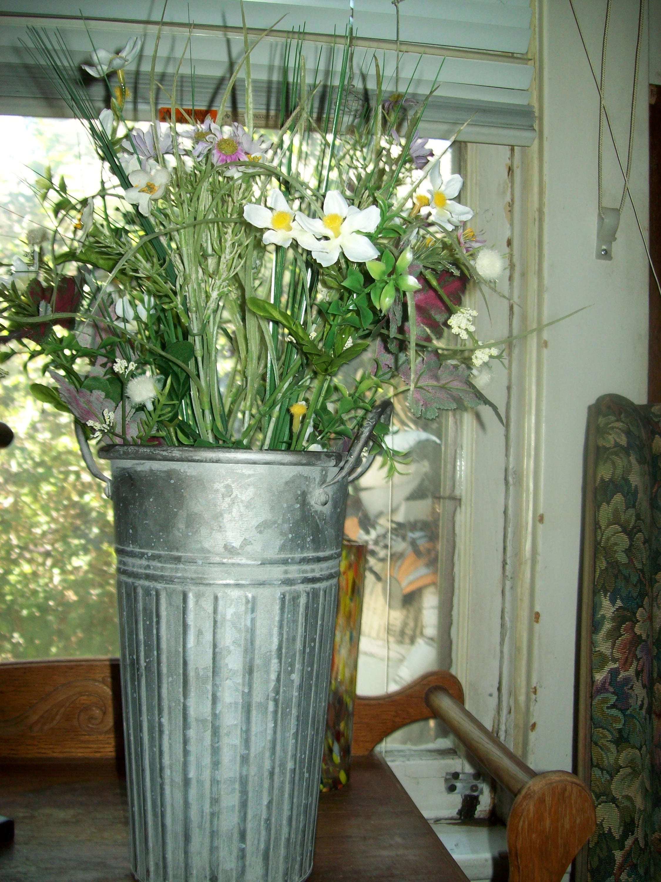 Flower Bucket Flowers in a Bucket Flower arrangement home | Etsy