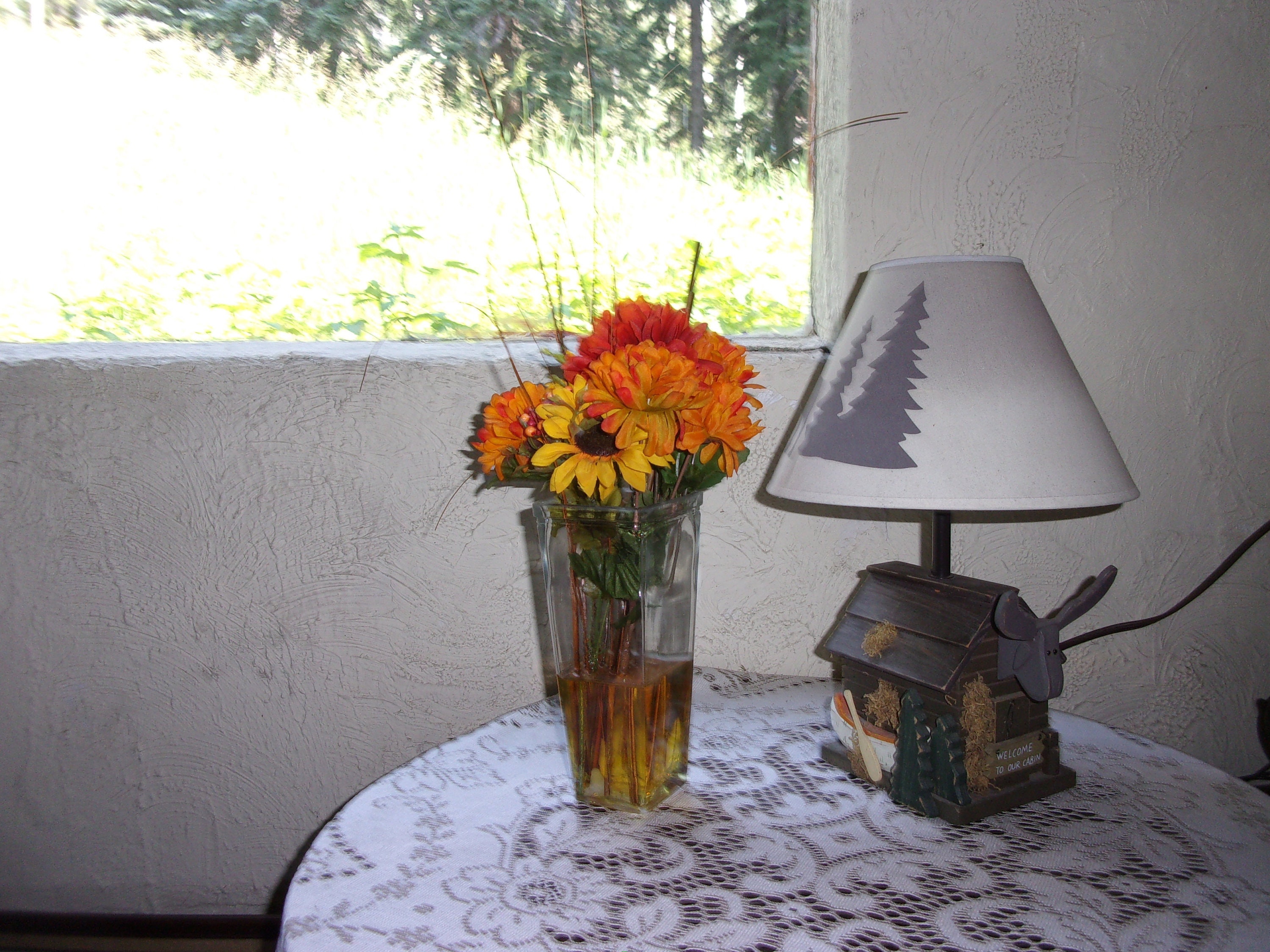 Flowers In A Vase Fake Flowers Faux Flowers Glass Vase With