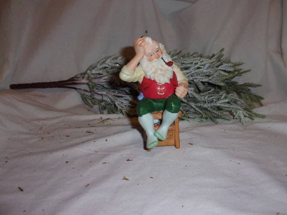 Santa Ornament, Santa Hallmark Ornament, Santa Hallmark 1987 Ornament, Santa Christmas Tree Ornament, Ornament from 1987, Vinage Ornament