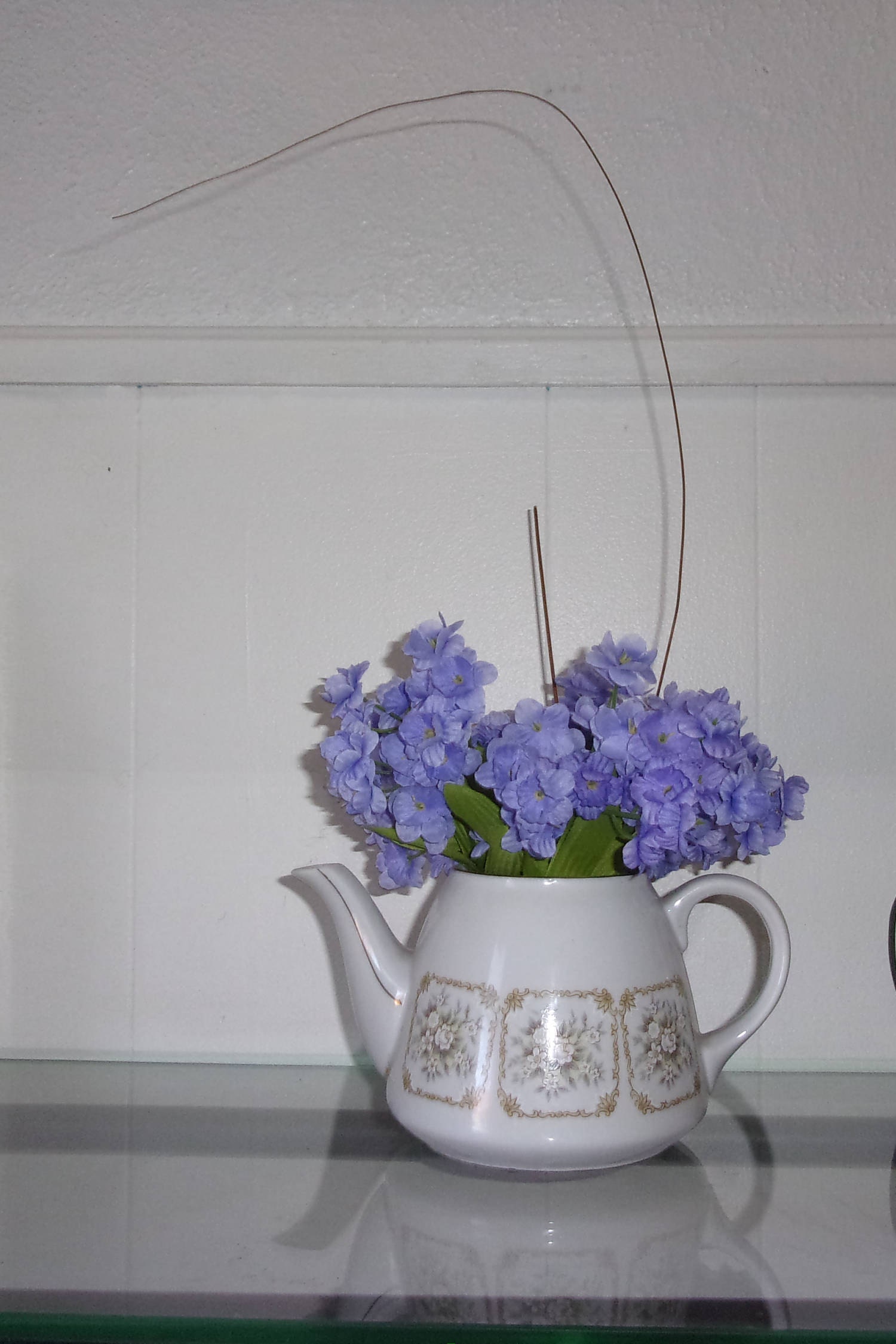 Vintage teapot with flowers, Fabric flower design, teapot with ... Vintage teapot with flowers, Fabric flower design, teapot with ...