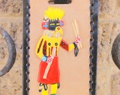 Kachina Doll Red Kilt Runner Luggage Tag