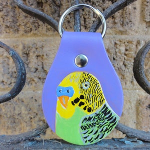 Key Fob with Parakeet