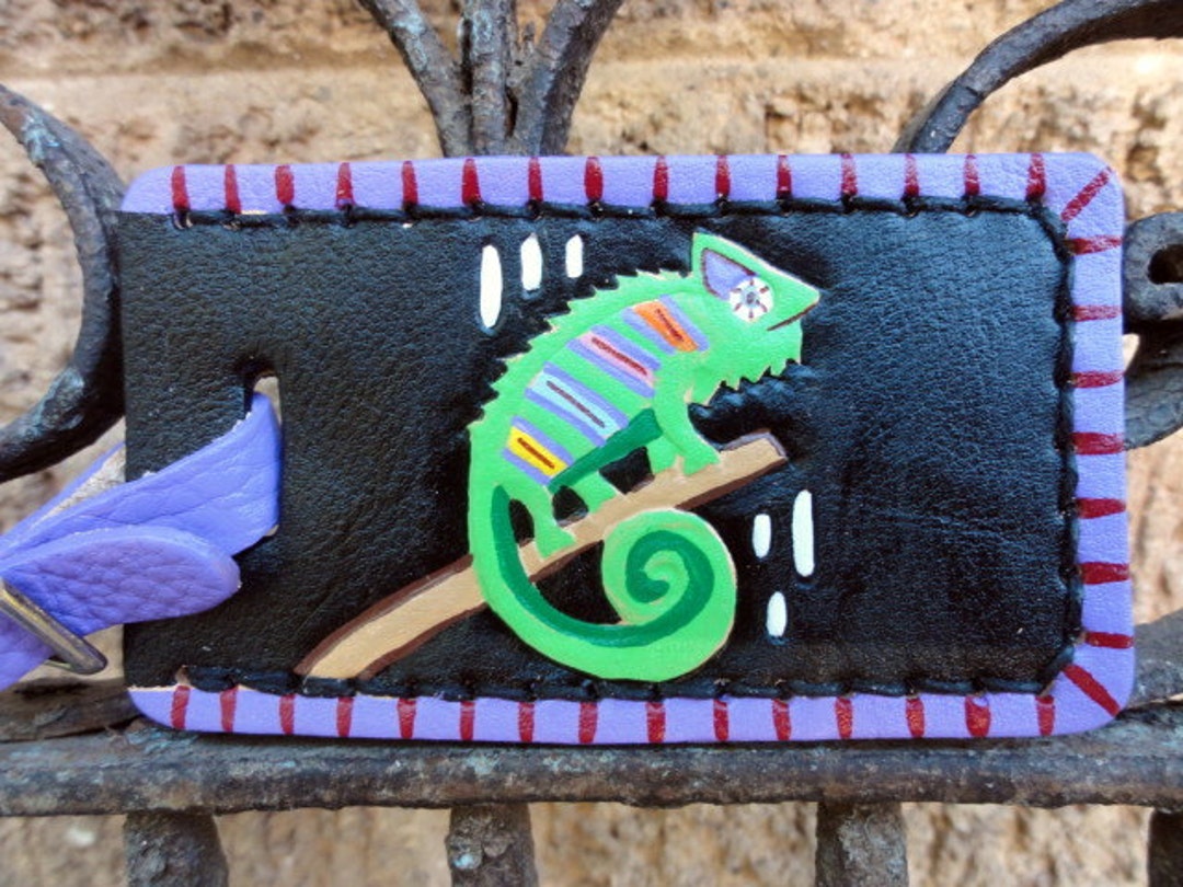 Luggage Tag With Mola Lizard - Etsy