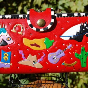 Western red leather Wallet