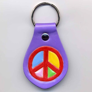 Key Fob with Peace Sign