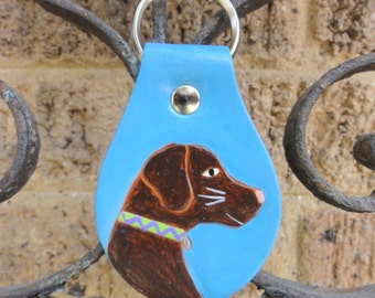 Llavero con Labrador Chocolate
