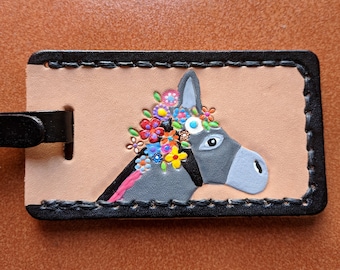 Luggage Tag with Donkey