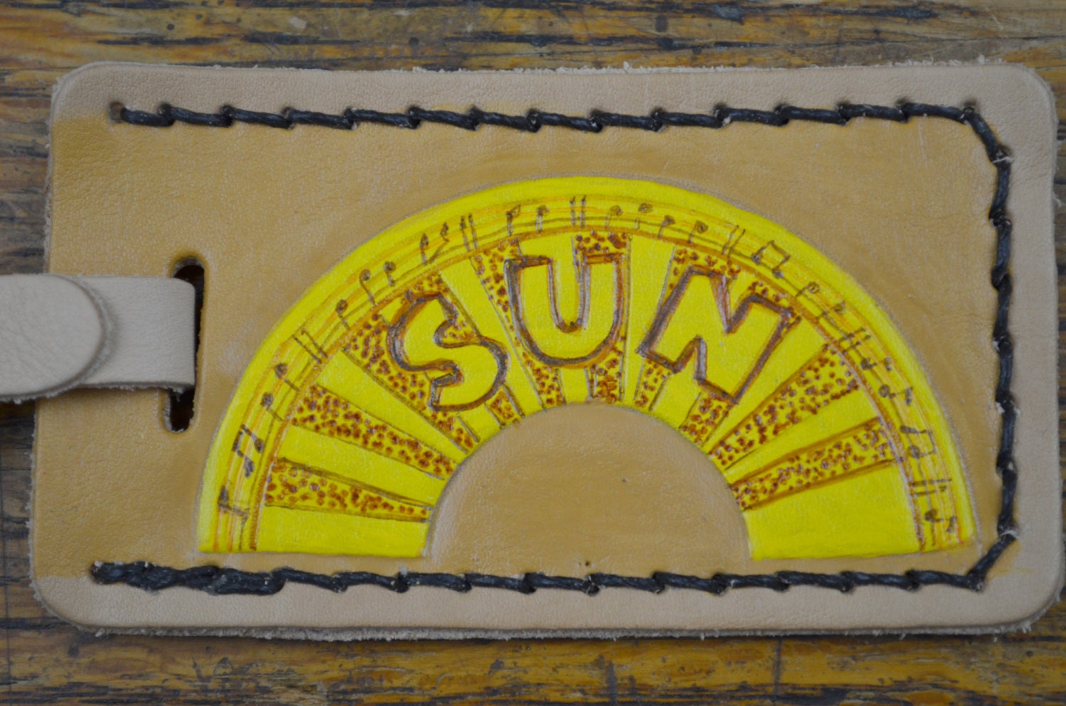 Luggage Tag with Sun Record Label