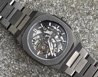 Automatisch Seiko-skelethorloge, 316L roestvrij staal, jubileumcadeau