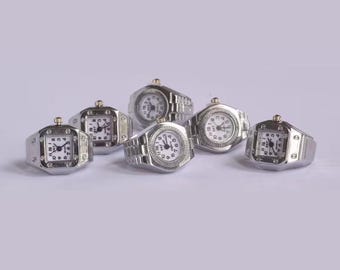 RARE Vintage Chandler Black Enamel Watch With Floral Design