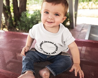Camiseta cristiana para niños pequeños / Camisa para niños para niños y niñas Jesús me ama 2T 3T 4T 5T 6T