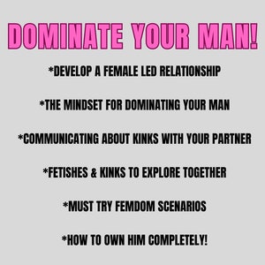 Femdom Wife: The Beginner’s Guide To Creating A Female Led Relationship (PDF Instant Download) image 3