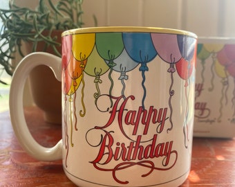 1989 Vintage Happy Birthday Mug NOS in original box