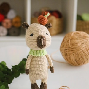 Capybara Mocha Amigurumi English Crochet Pattern (PDF)