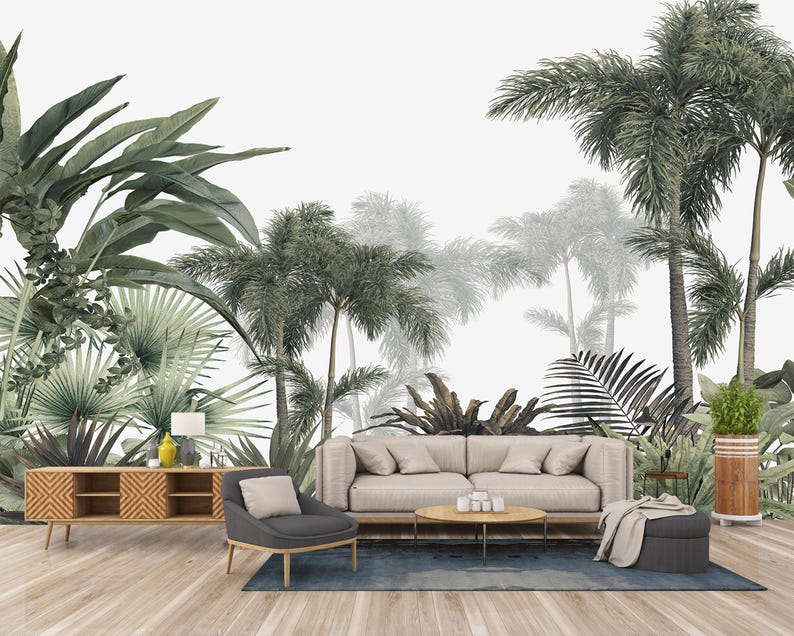 Rainforest Wall Art Tropical Jungle Wallpaper Nature Wall Decor L