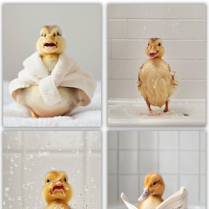 Cute Duck Bathroom Decor | Instant Download | Bathroom Wall Art | Animal Decor | Bathroom Art | Cute Bathroom Decor | Animal Bathroom Decor