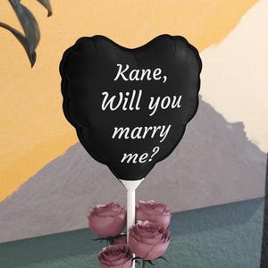 Personalisierte Ballons 15,2 cm | Benutzerdefinierte runde und herzförmige Mylar-Ballons | Perfekt zum Valentinstag oder zum Jahrestag | Anpassbare Nachrichten