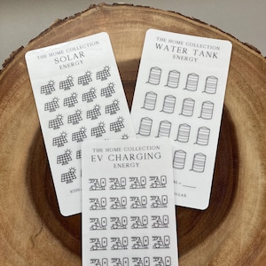 Home Collection Savings Challenge Trackers | Energy | A6 Laminated Cash Tracker | Laminated Cardstock | Cash Stuffing