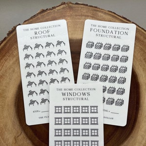 Home Collection Savings Challenge Trackers | Structural | A6 Laminated Cash Tracker | Laminated Cardstock | Cash Stuffing