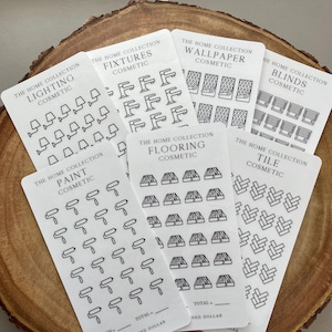Home Collection Savings Challenge Trackers | Cosmetic | A6 Laminated Cash Tracker | Laminated Cardstock | Cash Stuffing