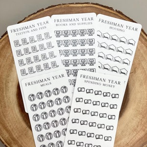 College Freshman Year Savings Challenge Trackers | A6 Laminated Cash Tracker | Laminated Cardstock or Vellum | Cash Stuffing