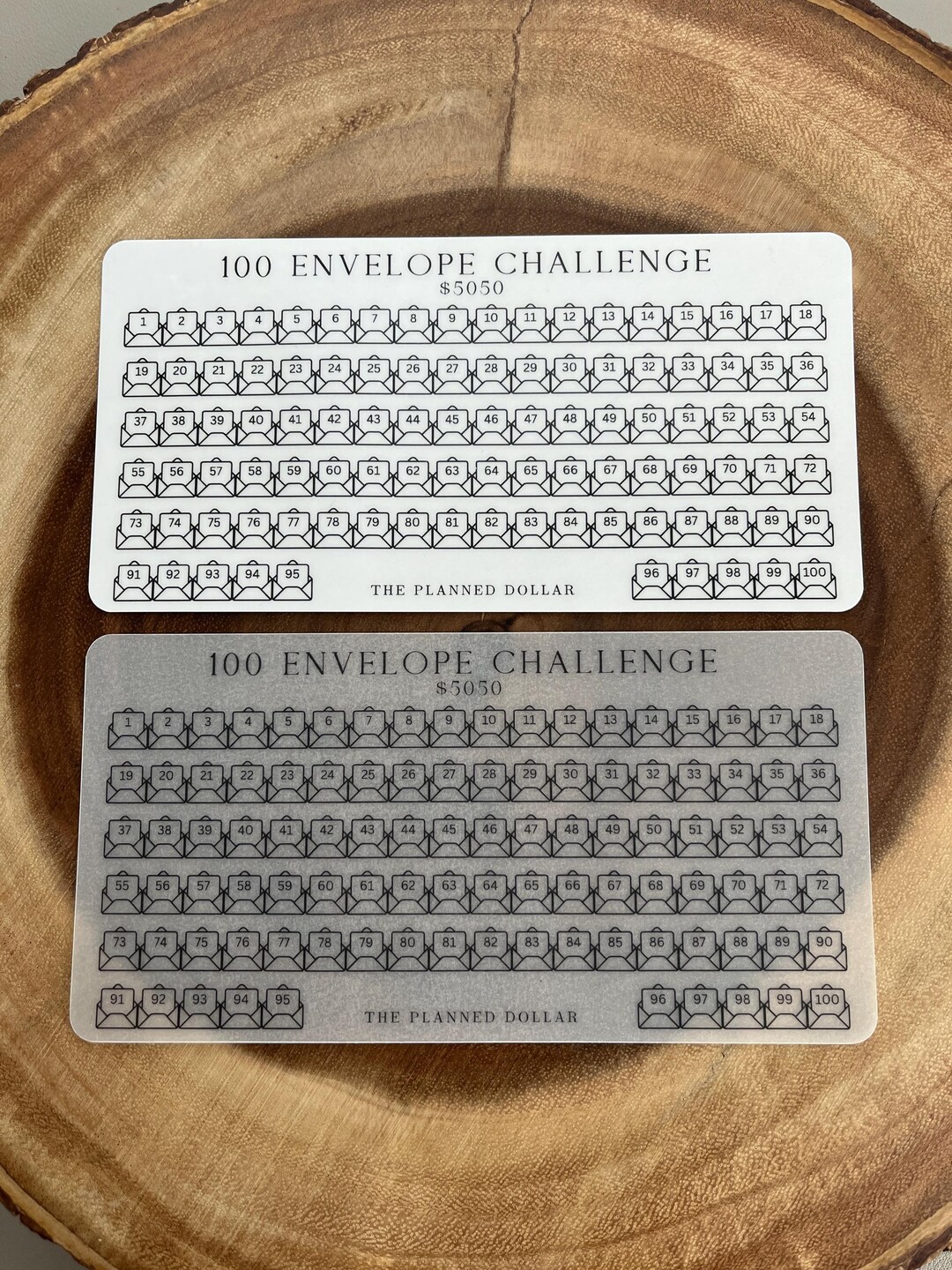 100 Envelope Savings Challenge Tracker | A6 Laminated Cash Tracker ...