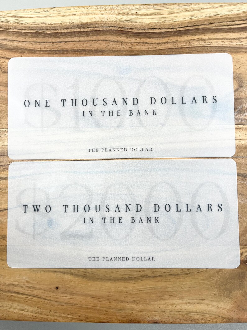 Bundle A5 Cash Placeholder Inserts | A5 Cash Envelope Placeholder ...