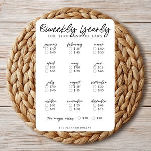 Biweekly Yearly Savings Challenge | A5 Savings Challenge | Cash Stuffing