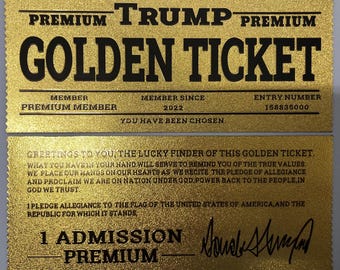 Trump Golden Ticket MAGA | Christmas