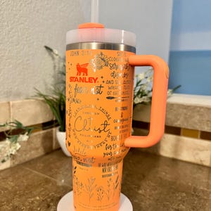 40oz, Laser Engraved Tumbler Jesus Christian image 8