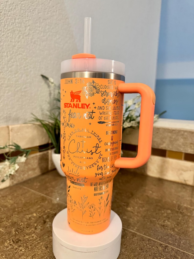 40oz, Laser Engraved Tumbler Jesus Christian image 8